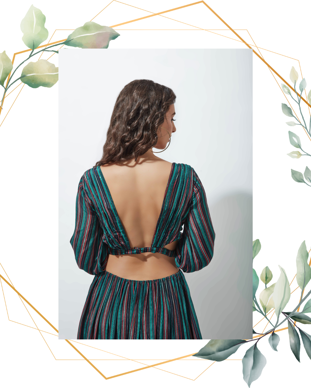 ATHENA DARK GREEN TIERED DRESS