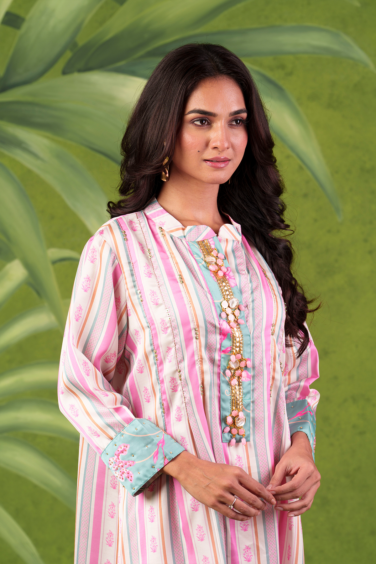 Bubblestrip Kurta Set
