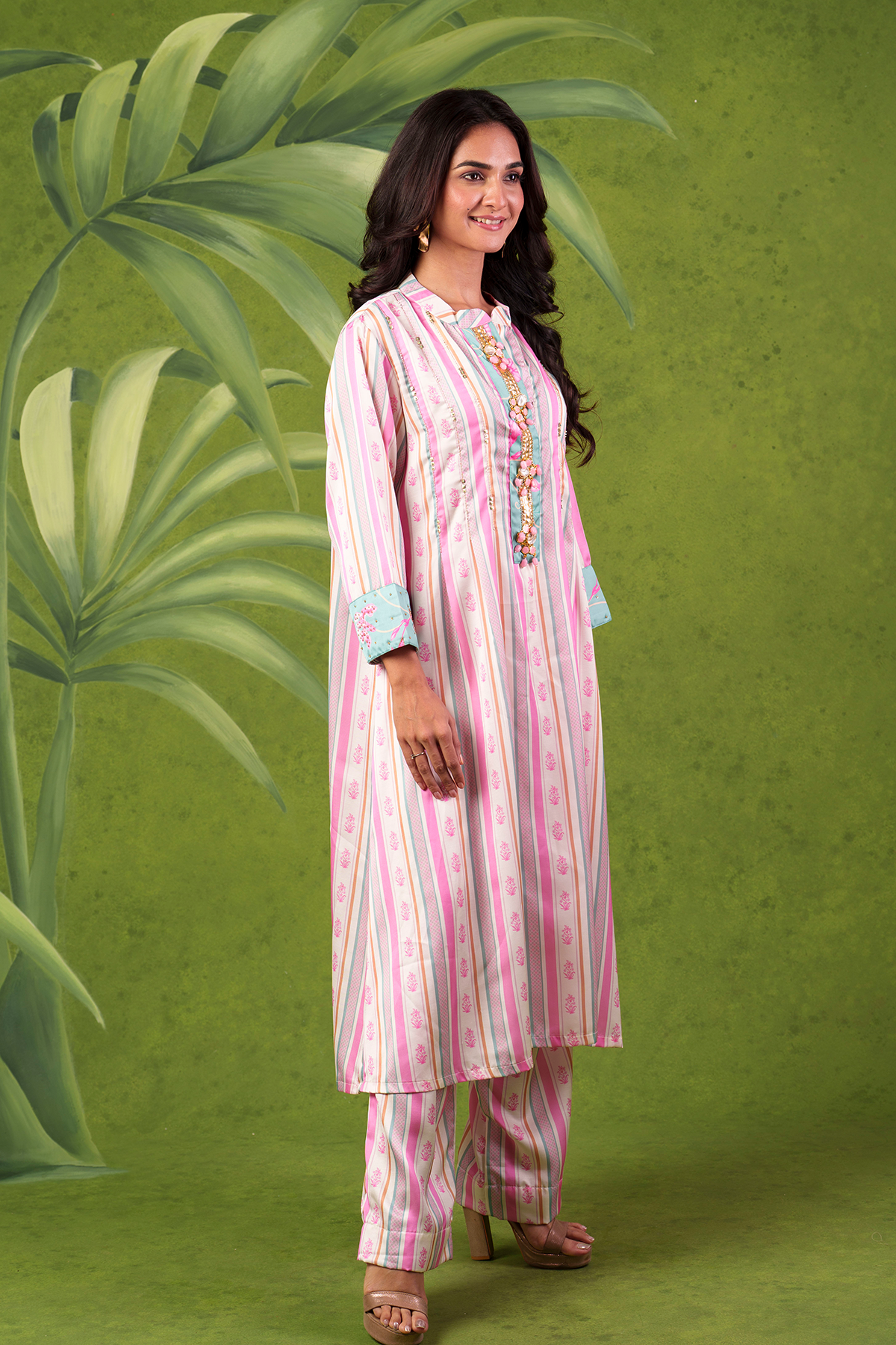 Bubblestrip Kurta Set