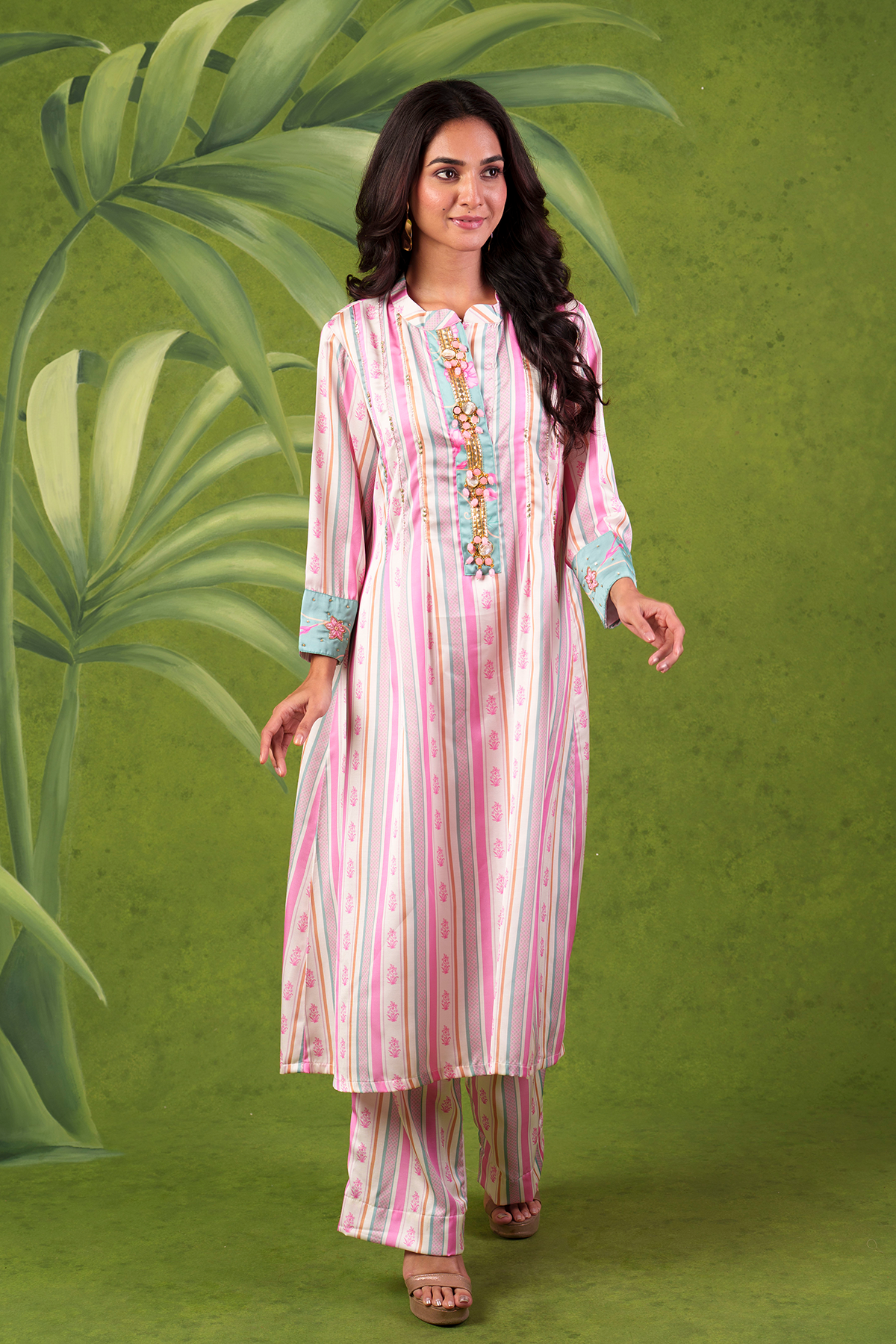 Bubblestrip Kurta Set