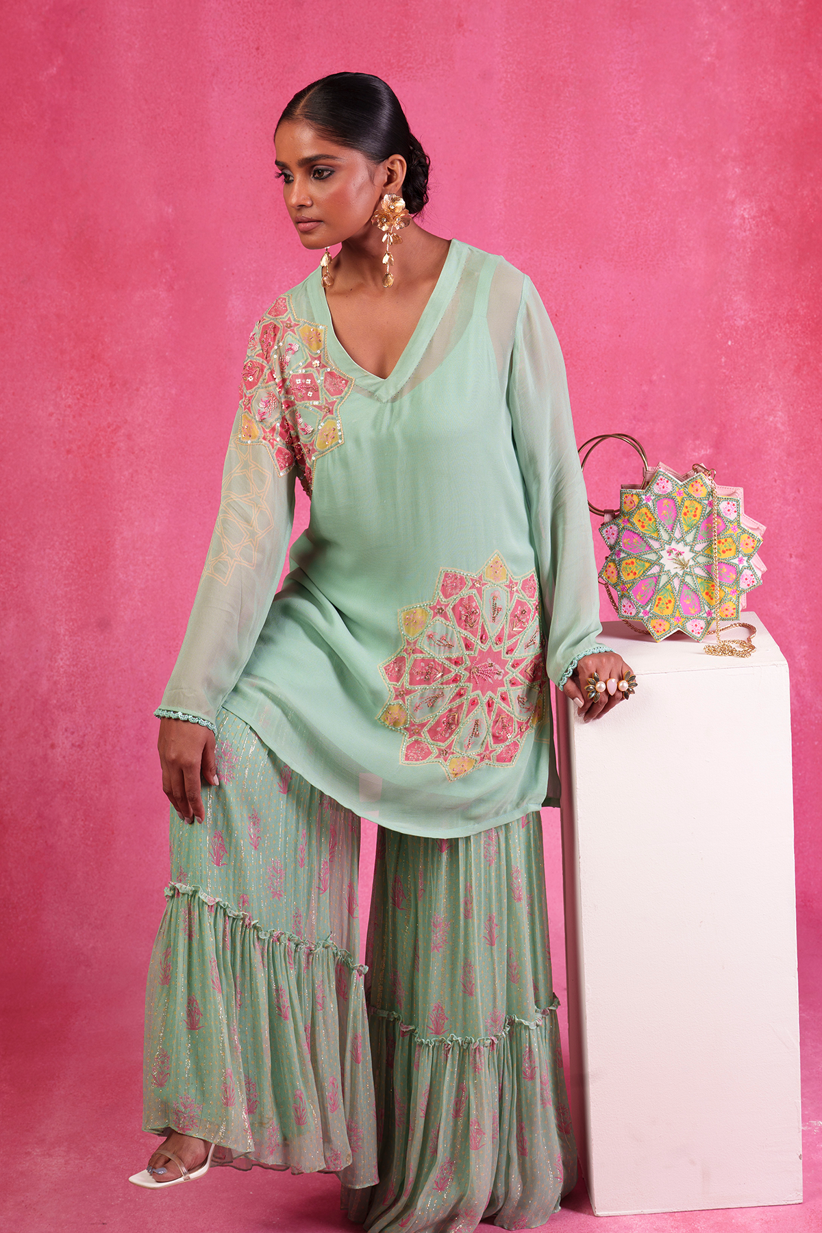 Buta Buti Seagreen Kurta