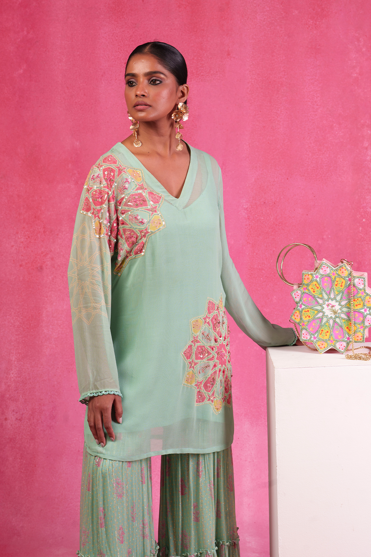 Buta Buti Seagreen Kurta