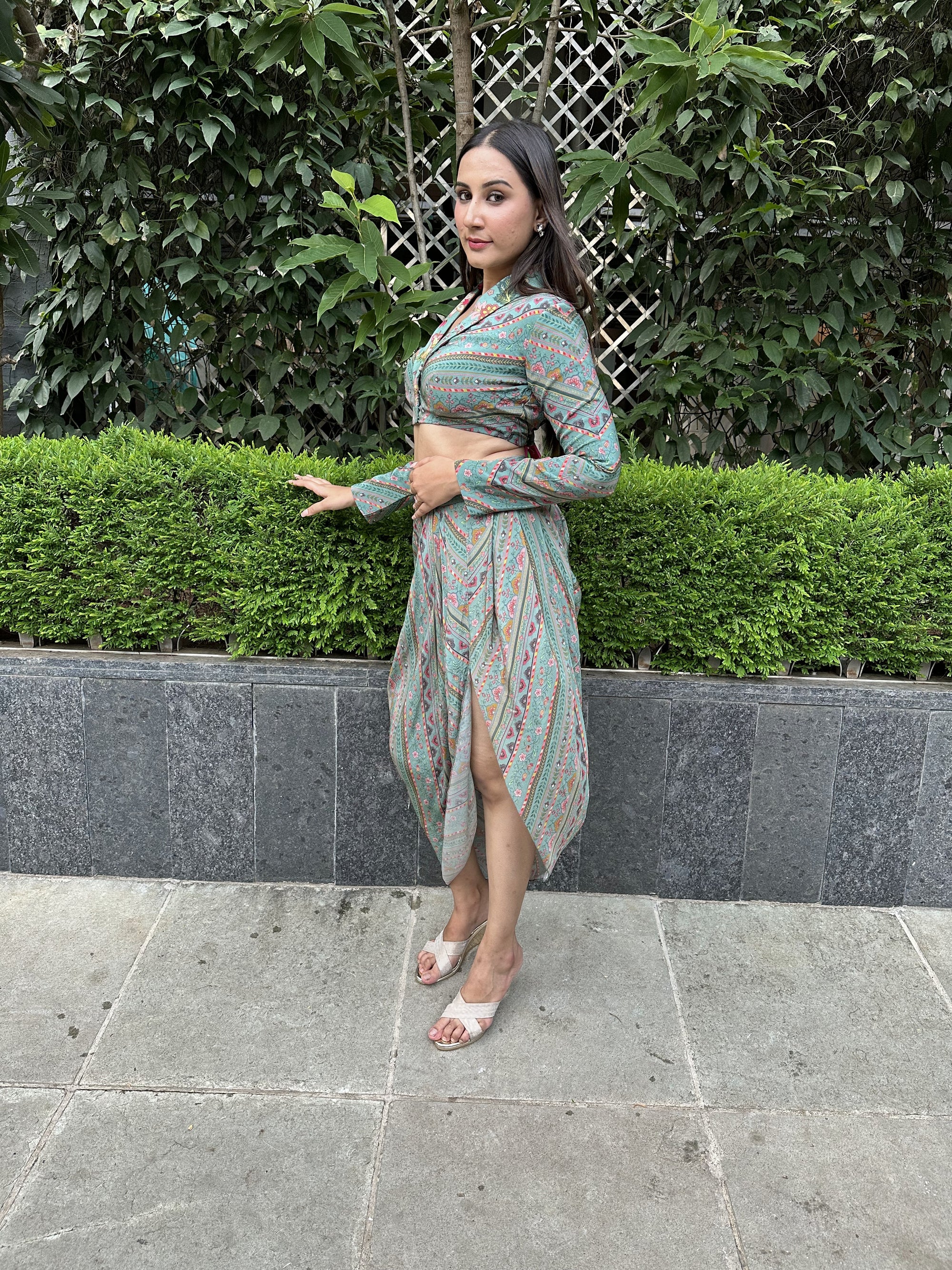 SEA GREEN KARNI CO-ORD SET