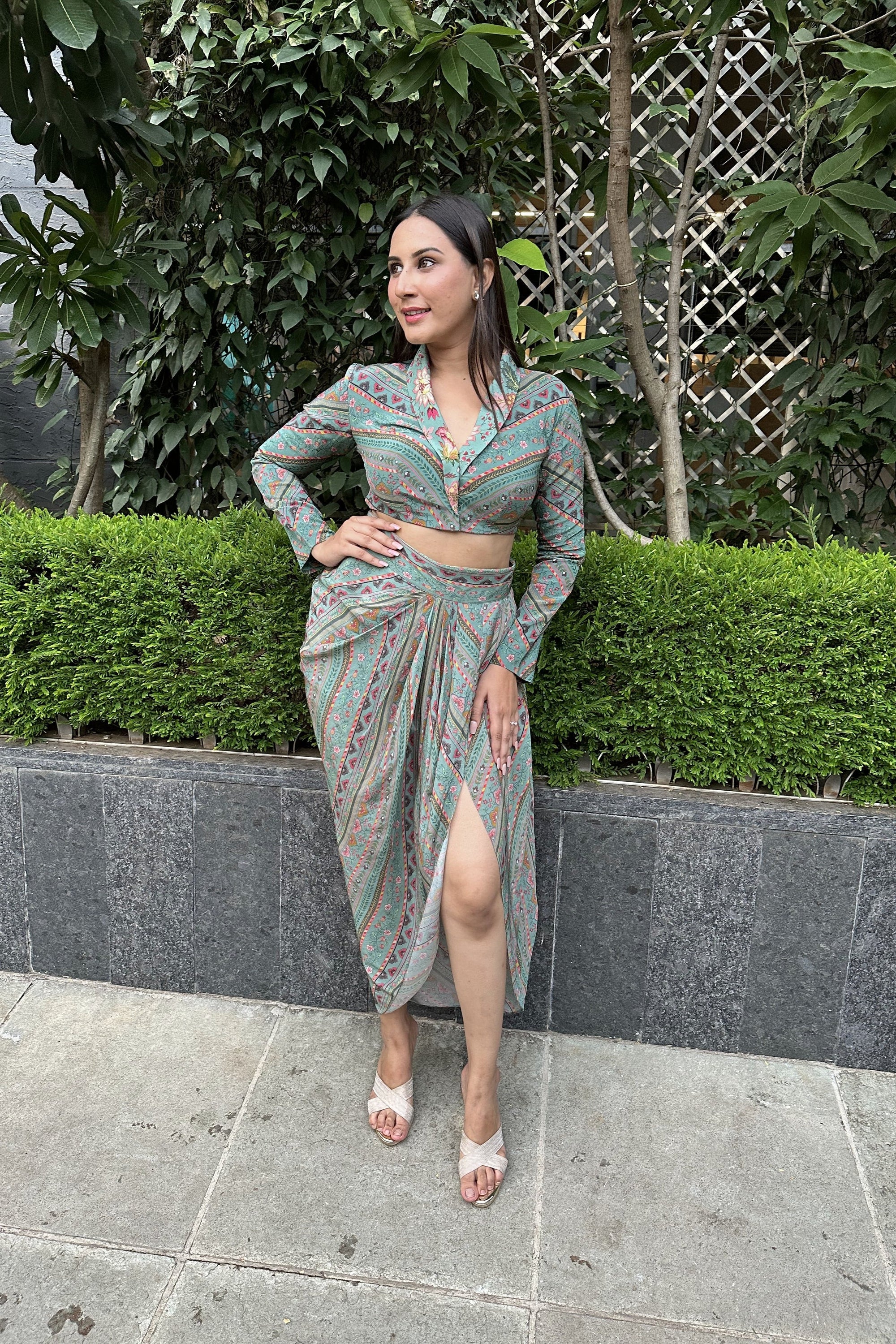 SEA GREEN KARNI CO-ORD SET