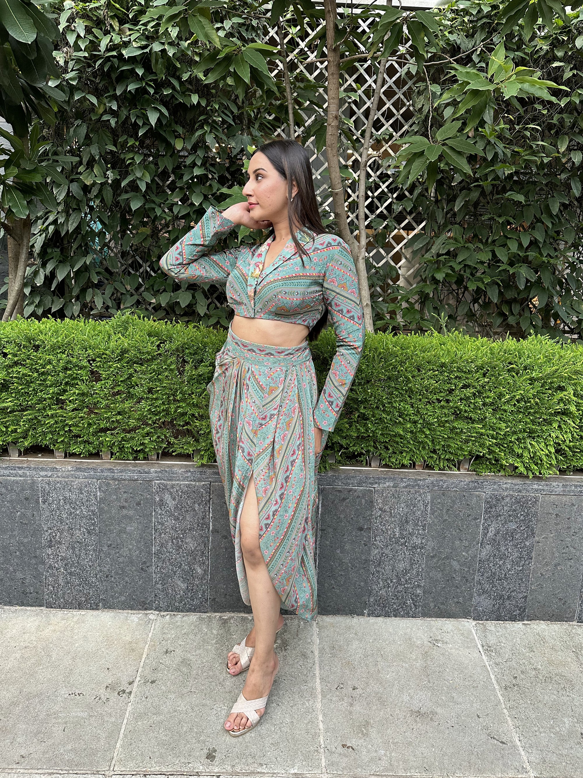 SEA GREEN KARNI CO-ORD SET