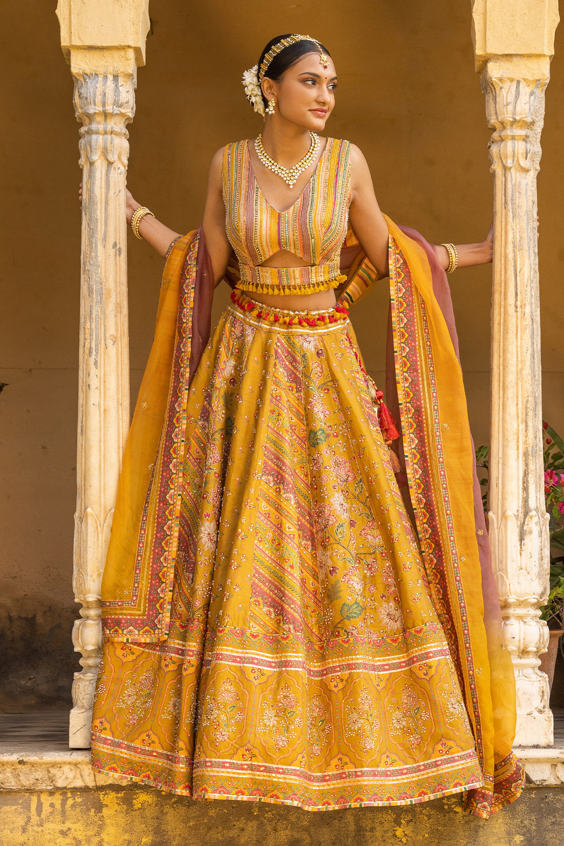 LEHER LEHENGA SET