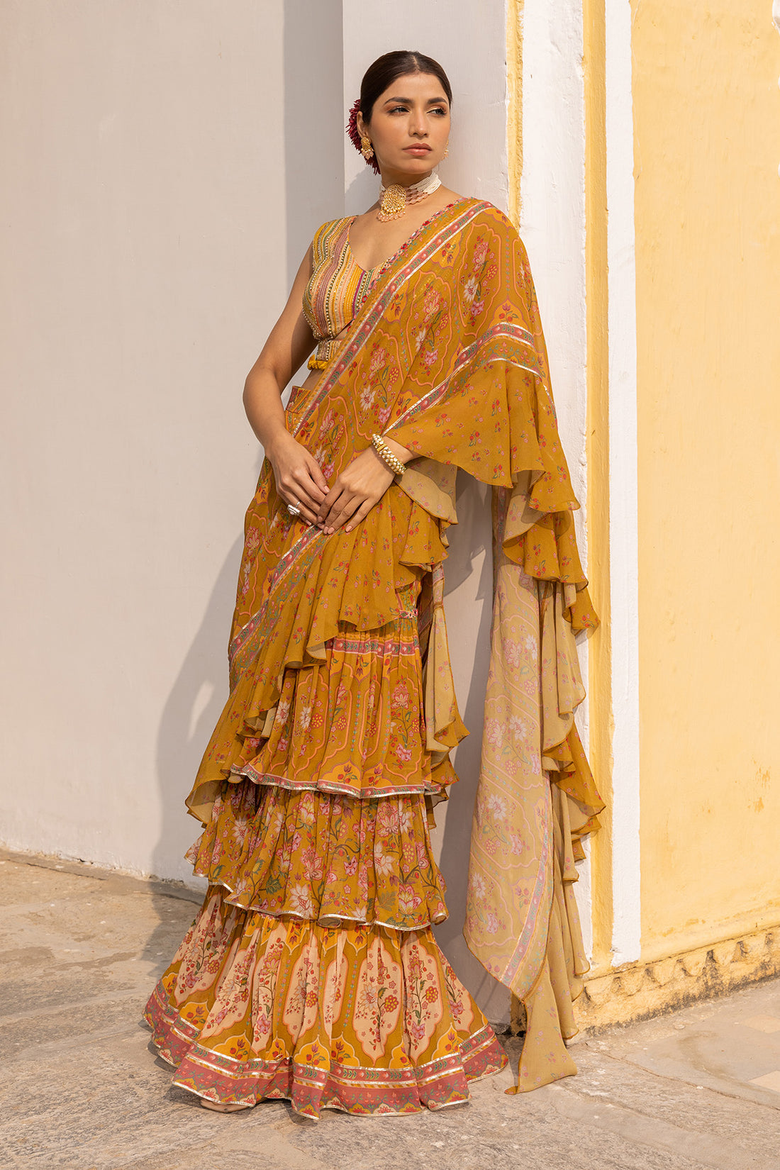 DAMINI RUFFLE SAREE