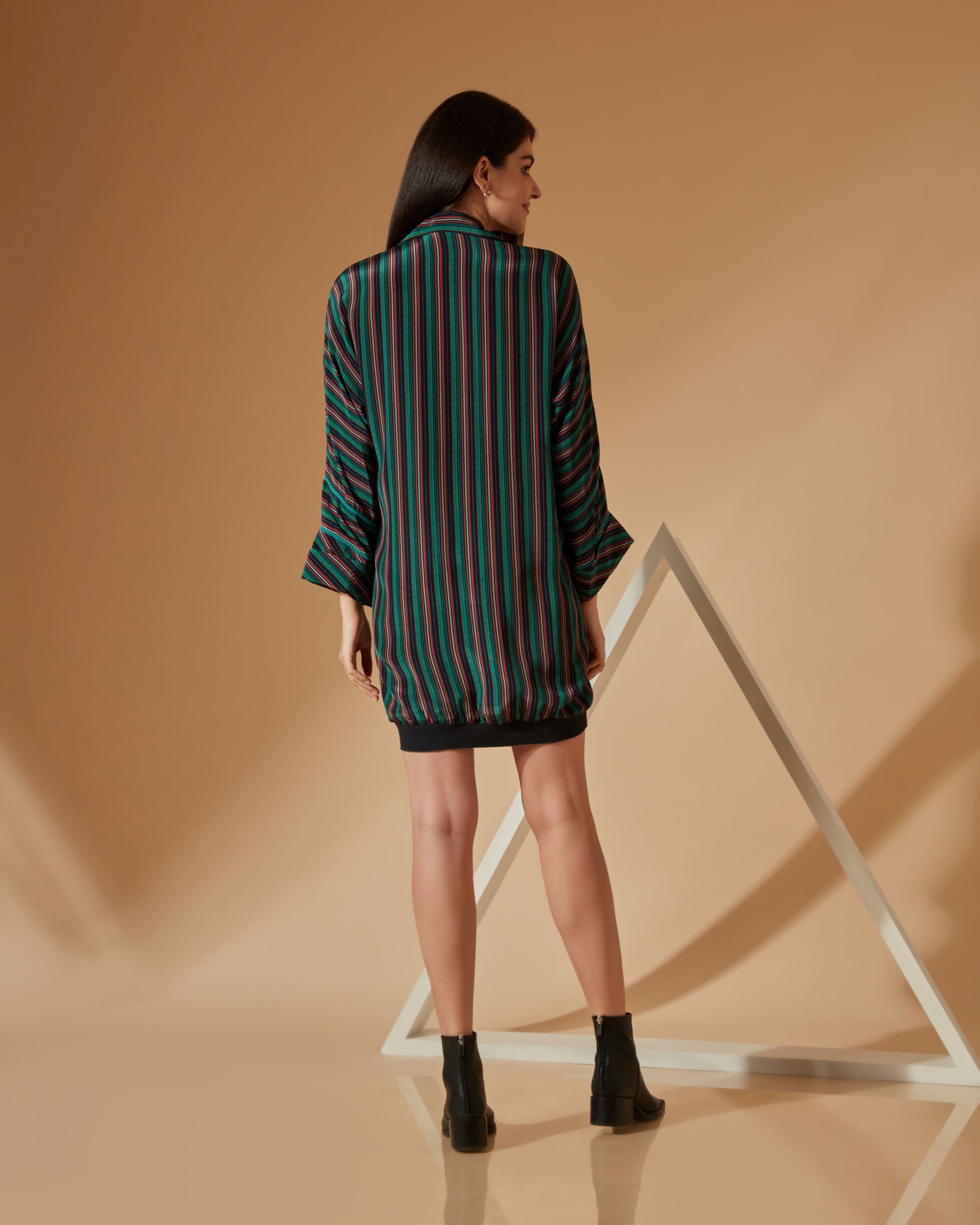 IRIS STRIPED SHORT DRESS