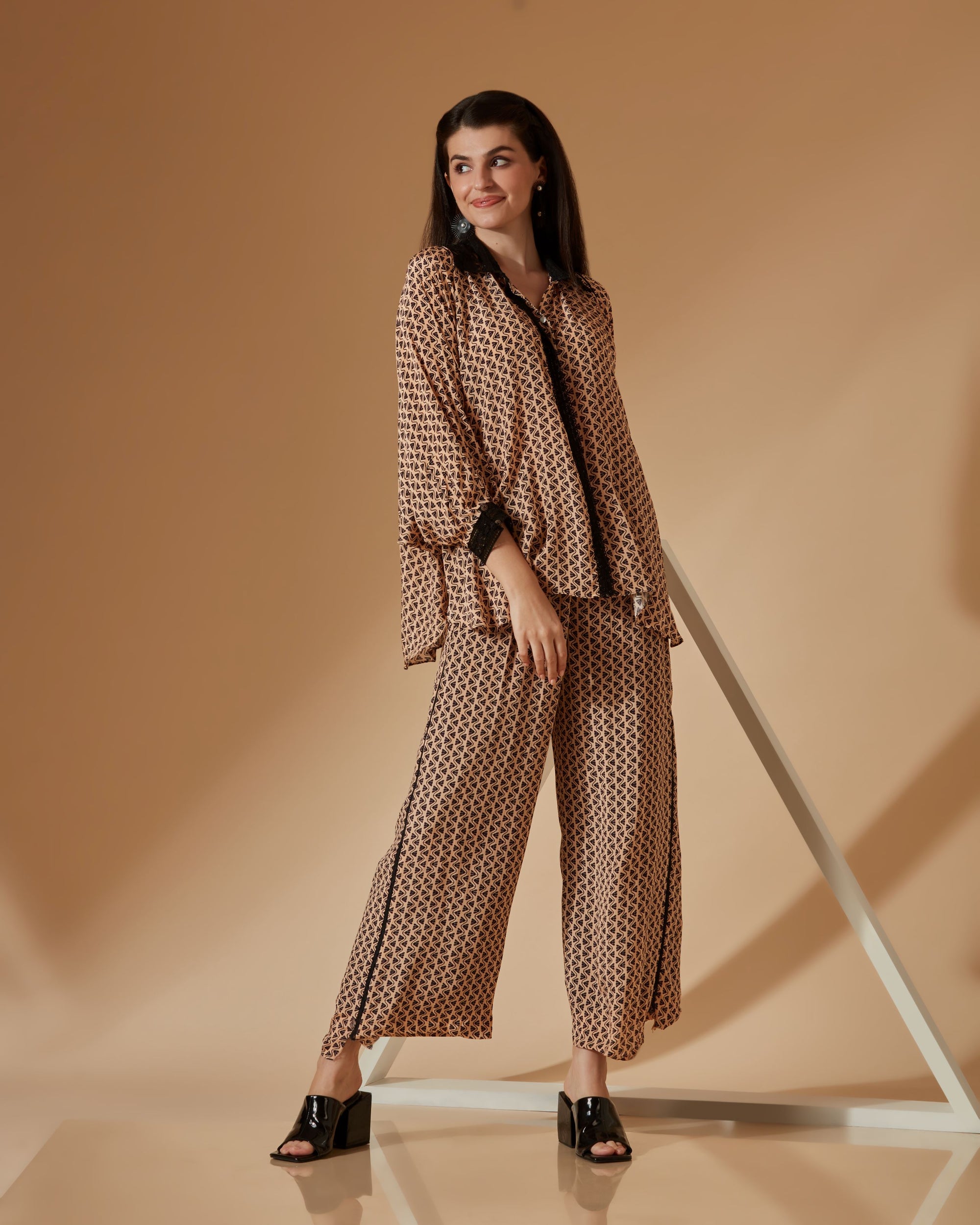 HERMES PRINTED SHIRT CO-ORD SET
