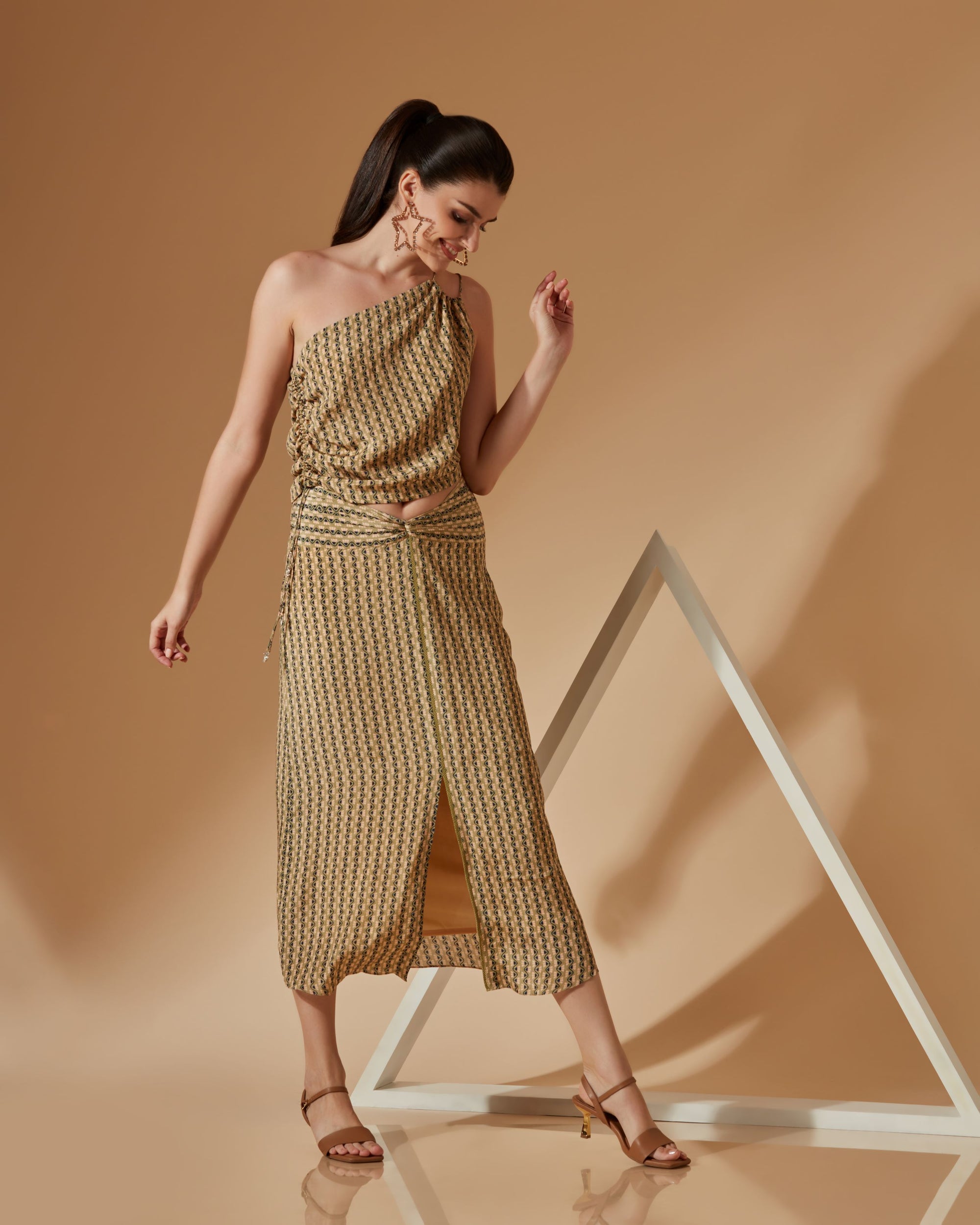VIVIAN ONE SHOULDER CO-ORD SET