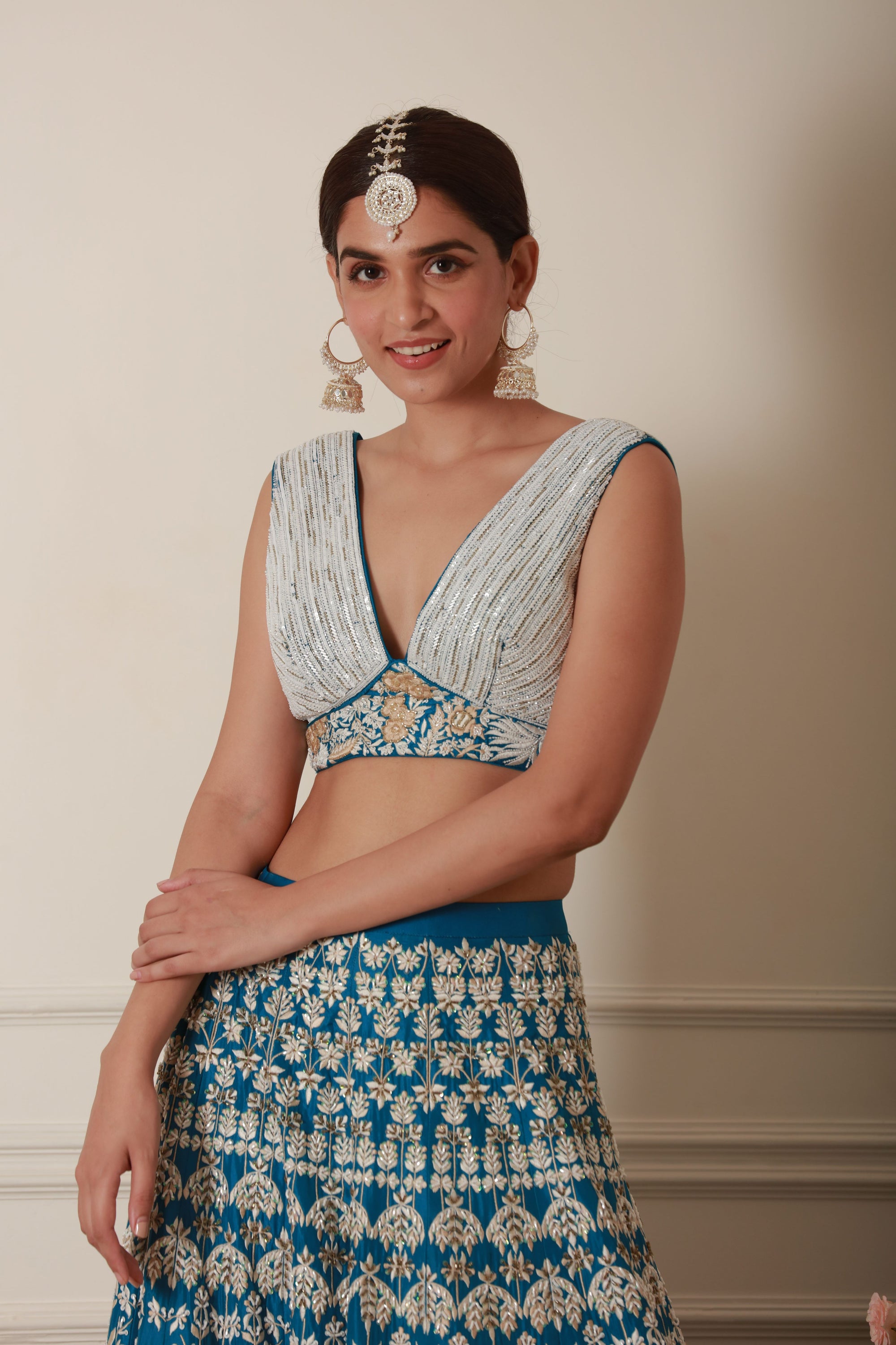 Pure raw silk lehenga