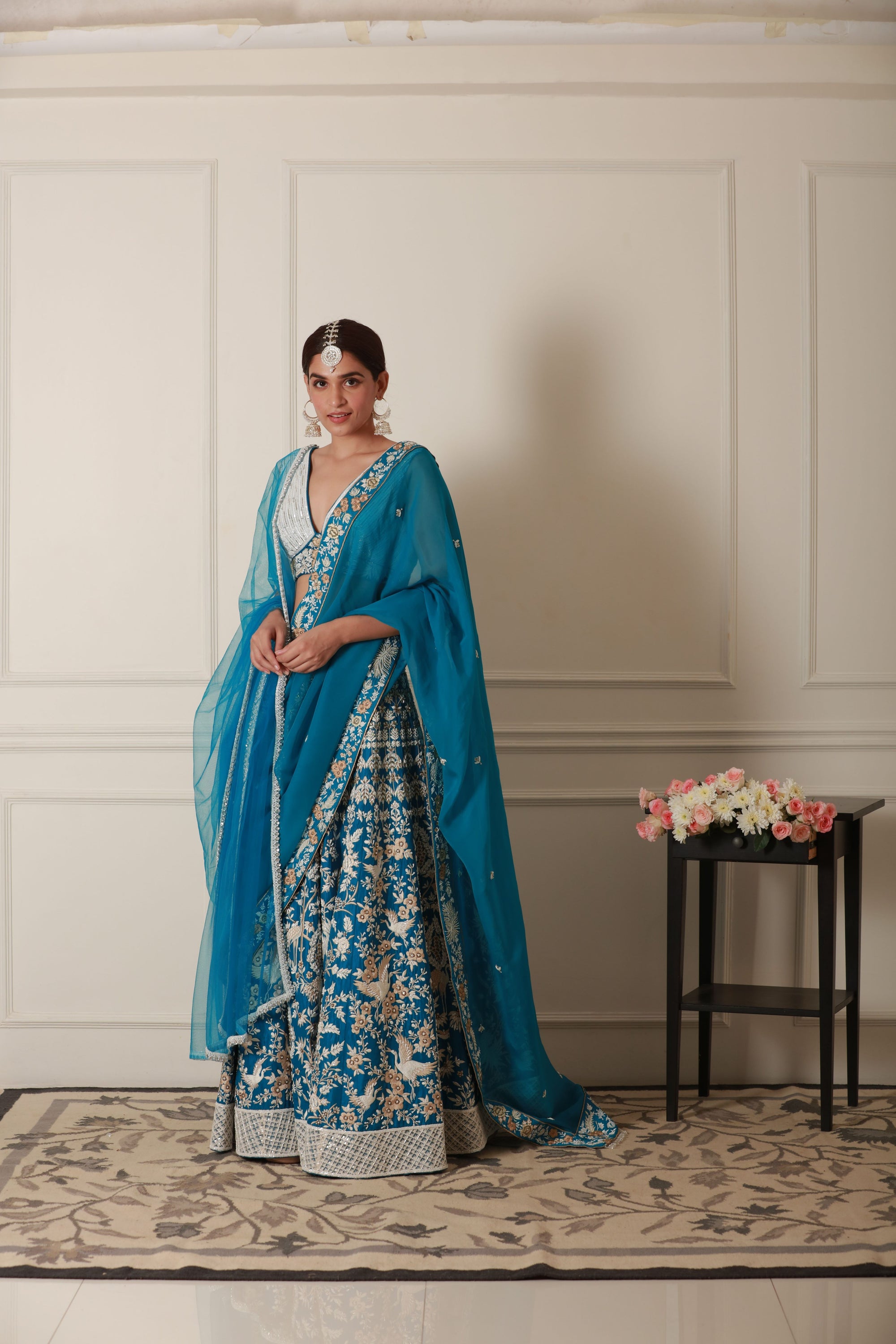 Pure raw silk lehenga