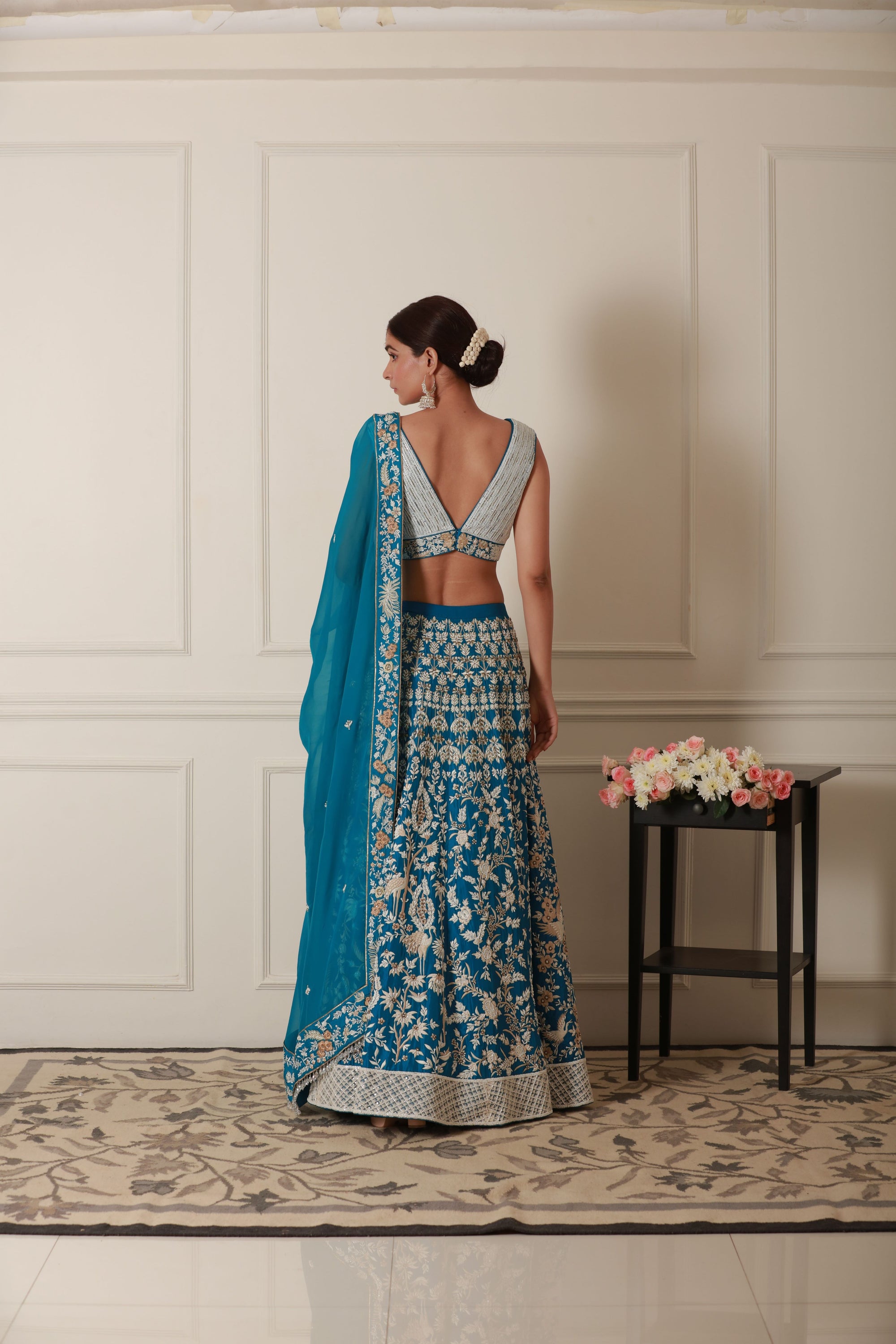 Pure raw silk lehenga