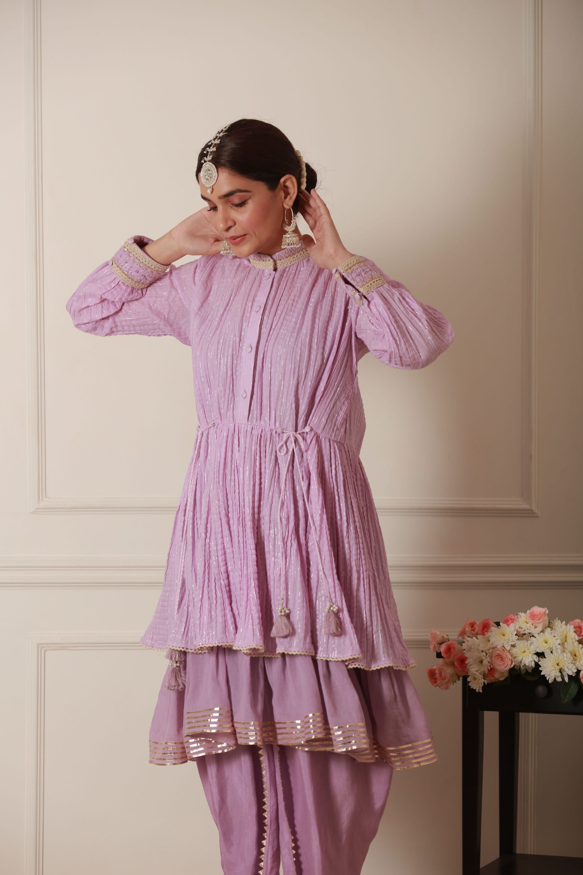 LILAC MOKSHI DHOTI KURTA SET
