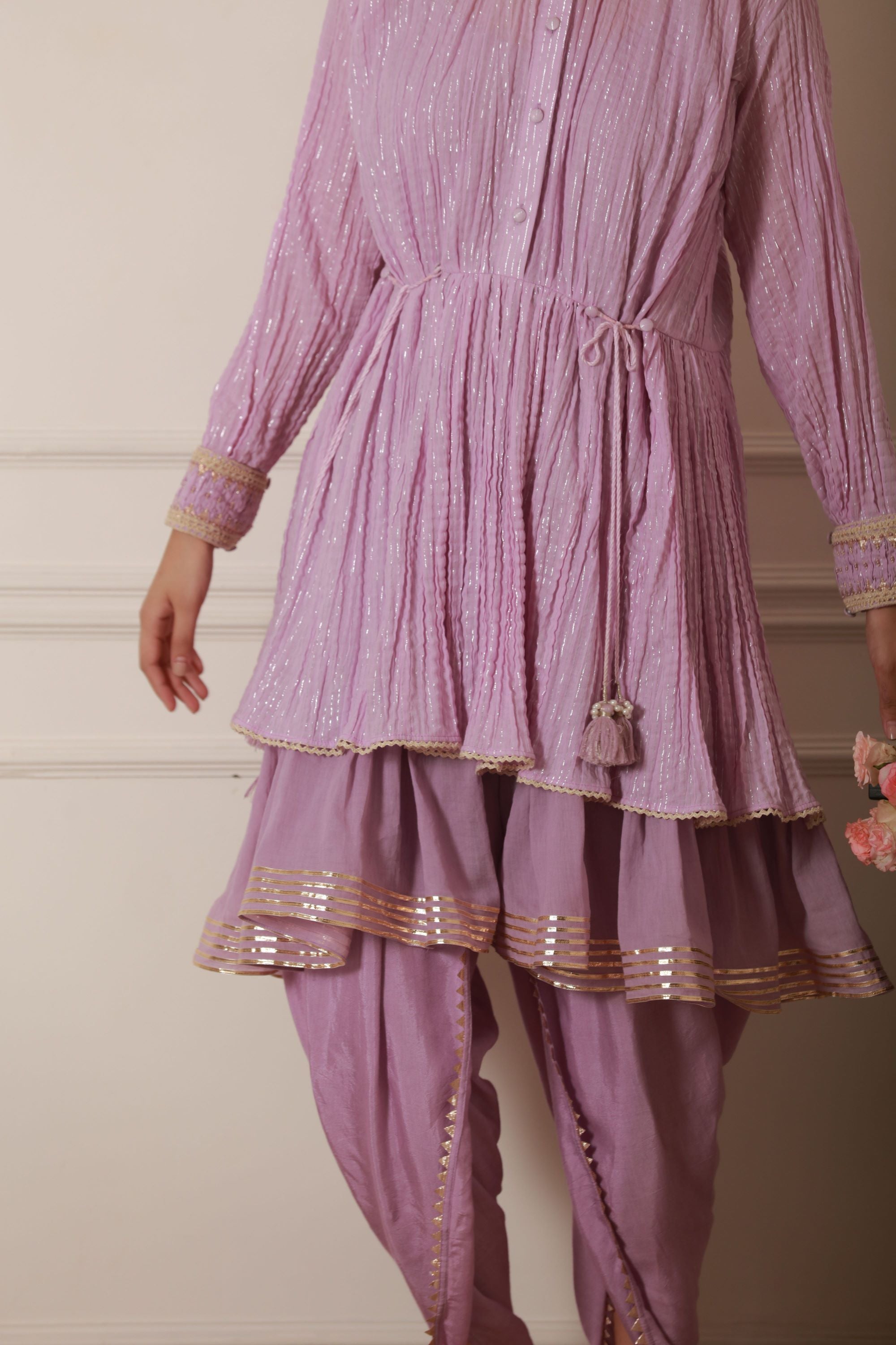 LILAC MOKSHI DHOTI KURTA SET