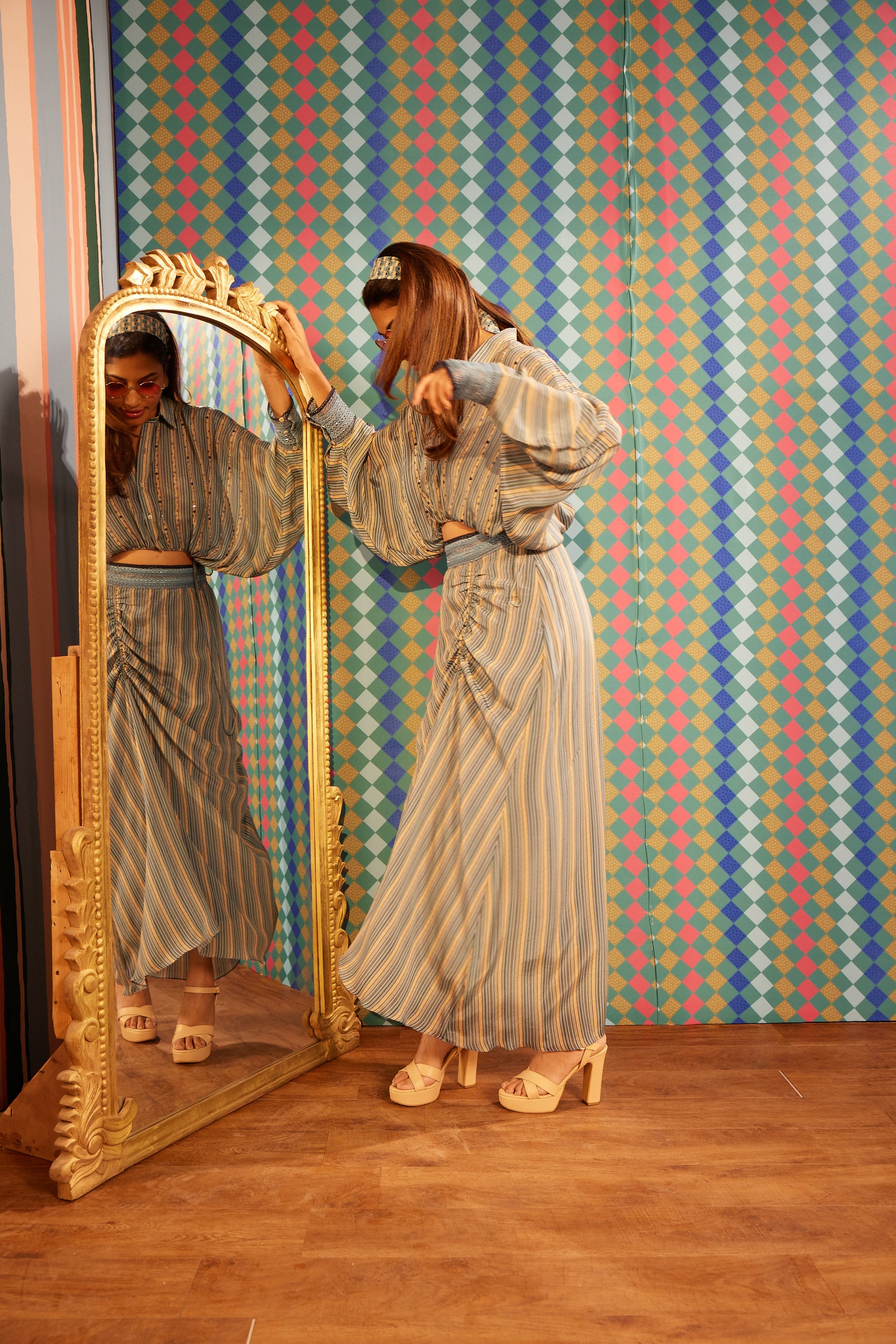 IVY BLUE CO-ORD SKIRT SET