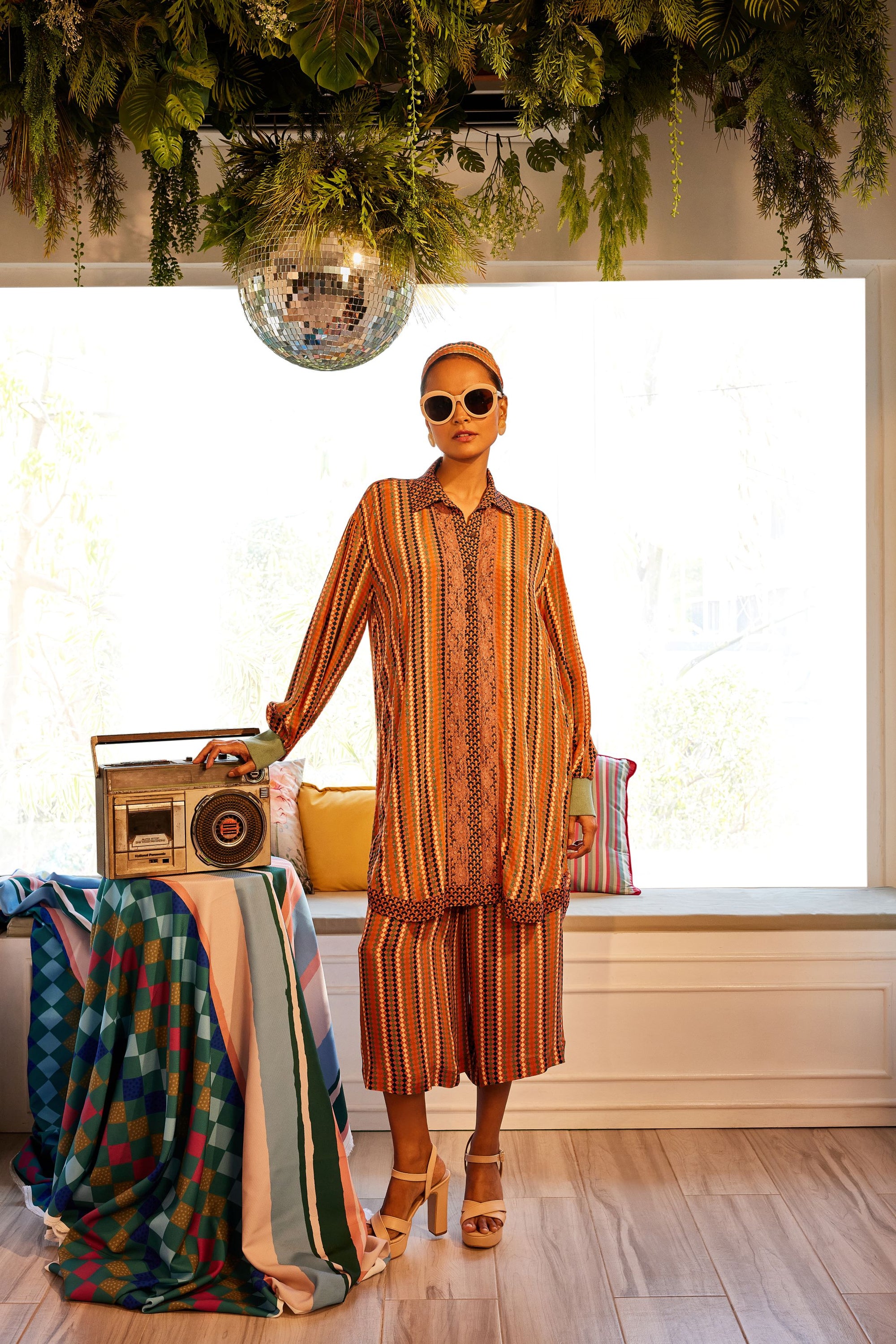 MARIA - RUST DIAMOND CO-ORD SET