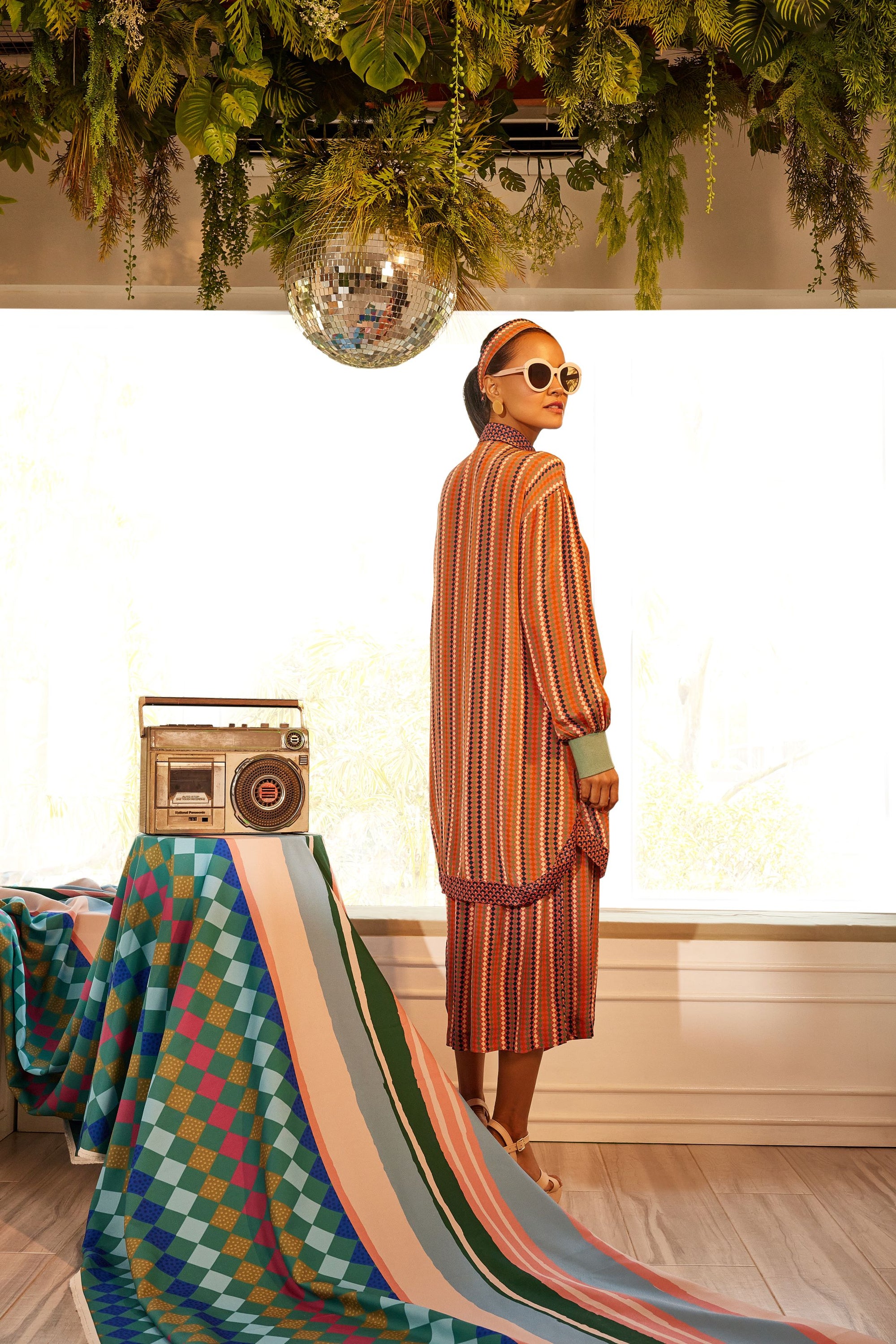 MARIA - RUST DIAMOND CO-ORD SET