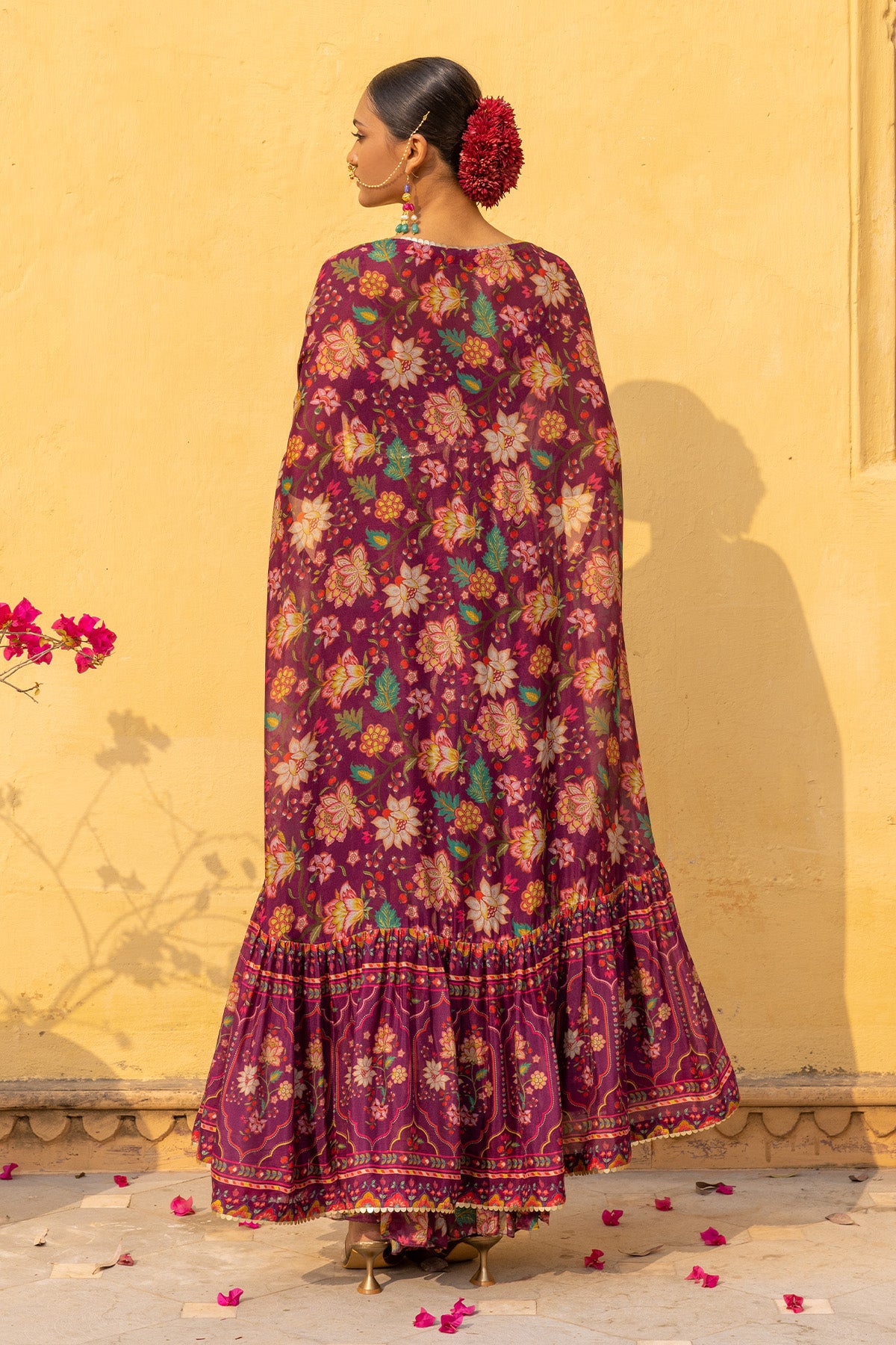 WINE SEHER SHARARA SET WITH CAPE