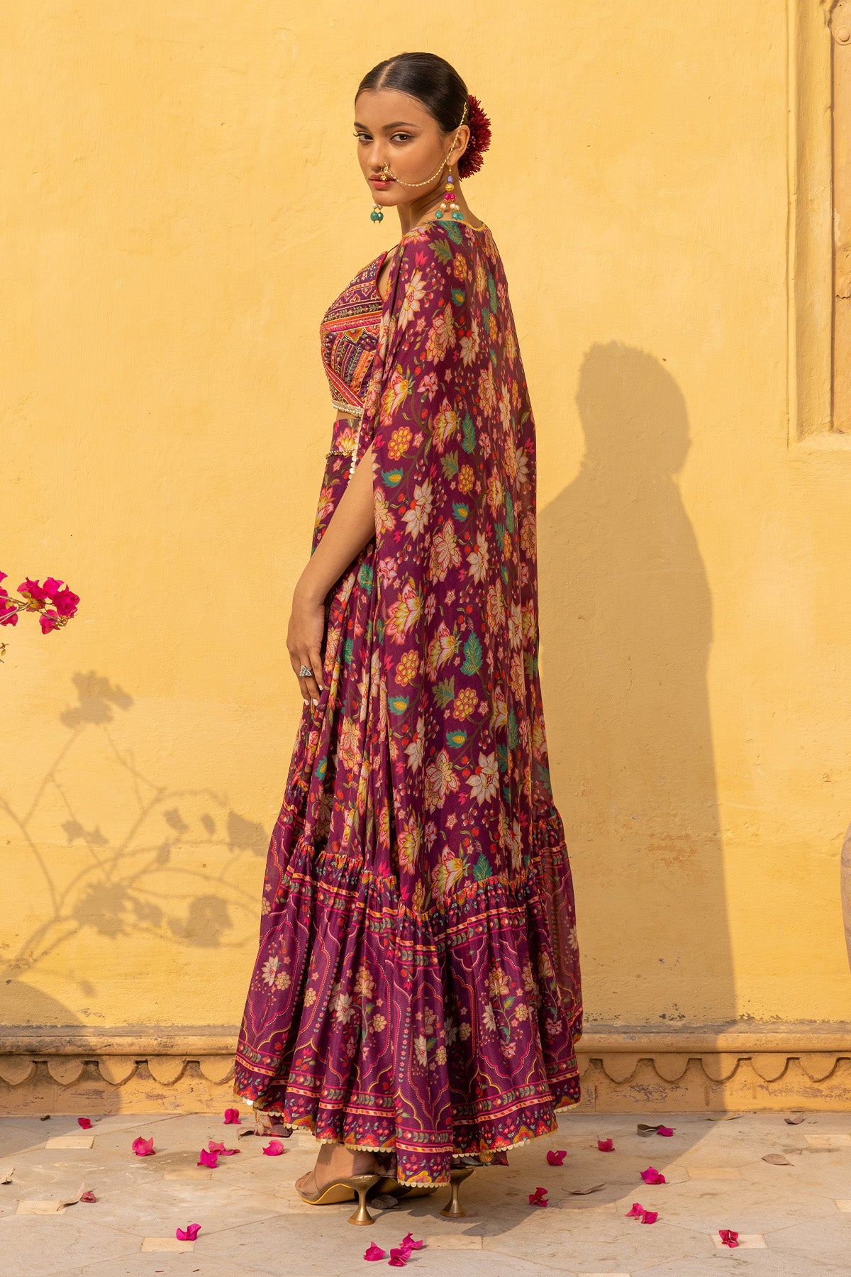 WINE SEHER SHARARA SET WITH CAPE
