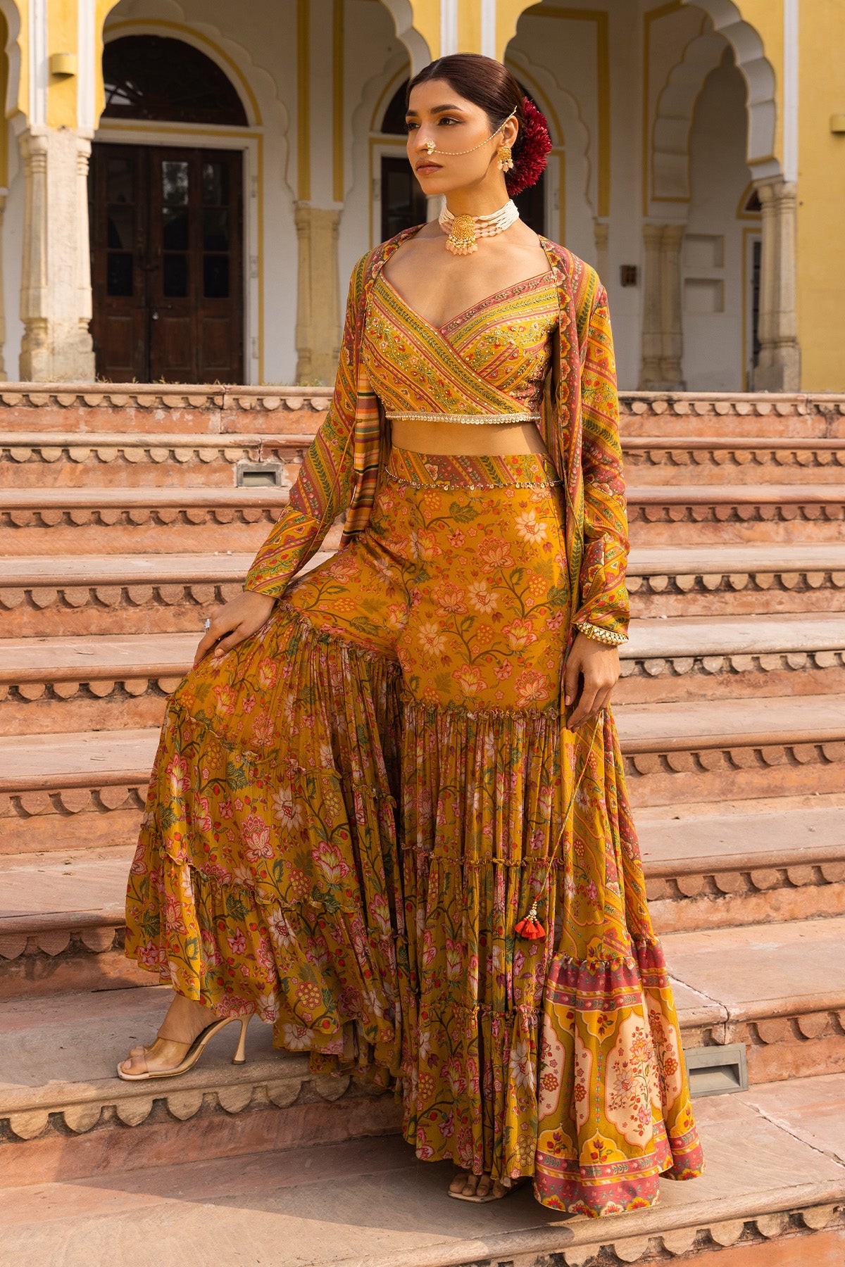 MEHER SHARARA SET WITH CAPE