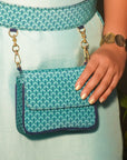 AQUA BLOOM HANDBAG