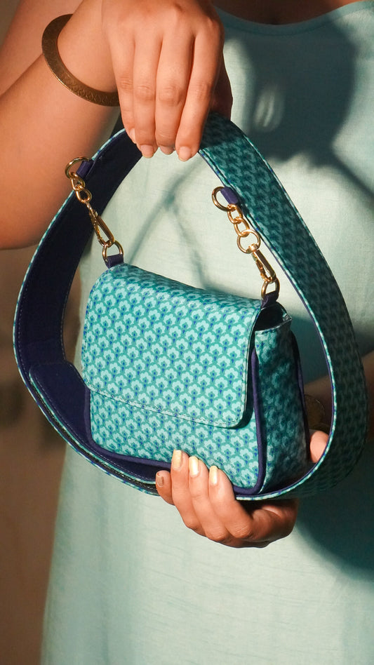 AQUA BLOOM HANDBAG