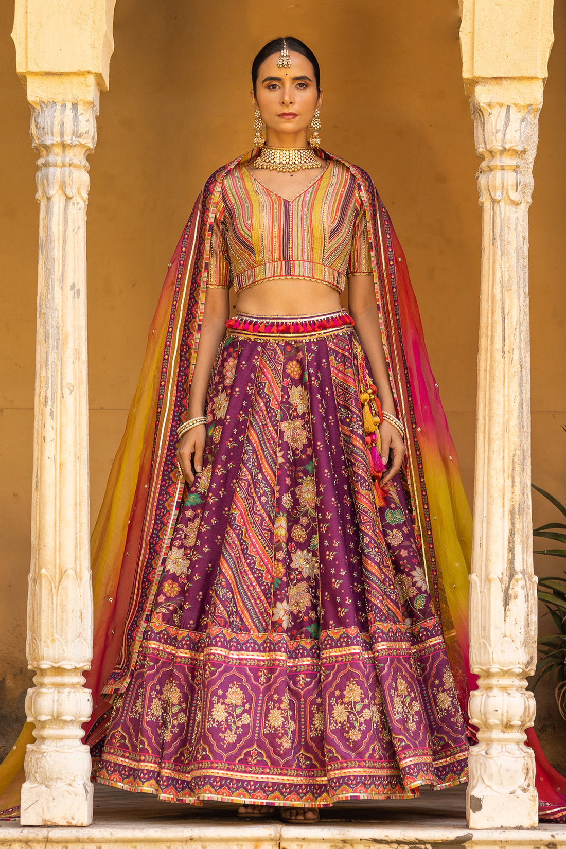 pure raw silk lehenga