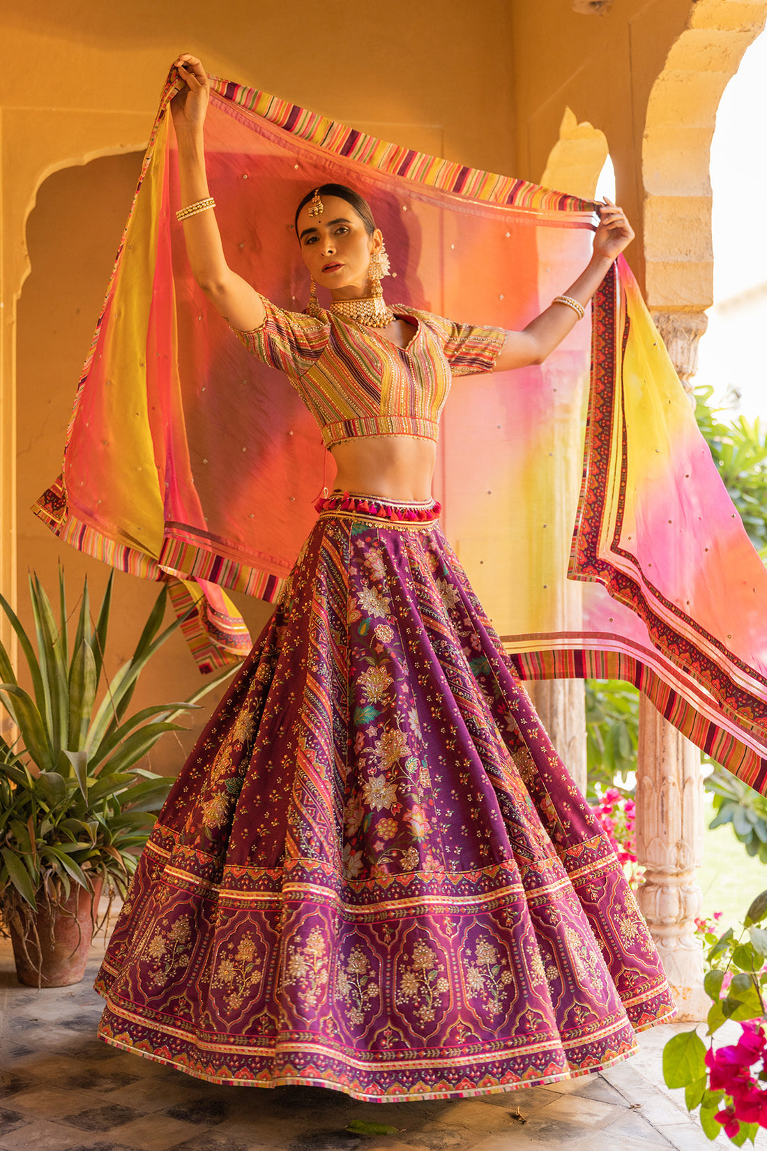 pure raw silk lehenga