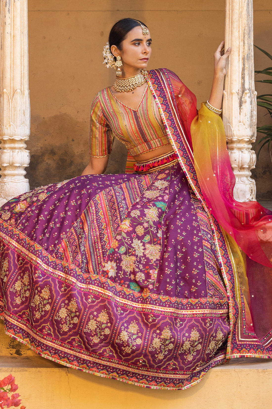 pure raw silk lehenga