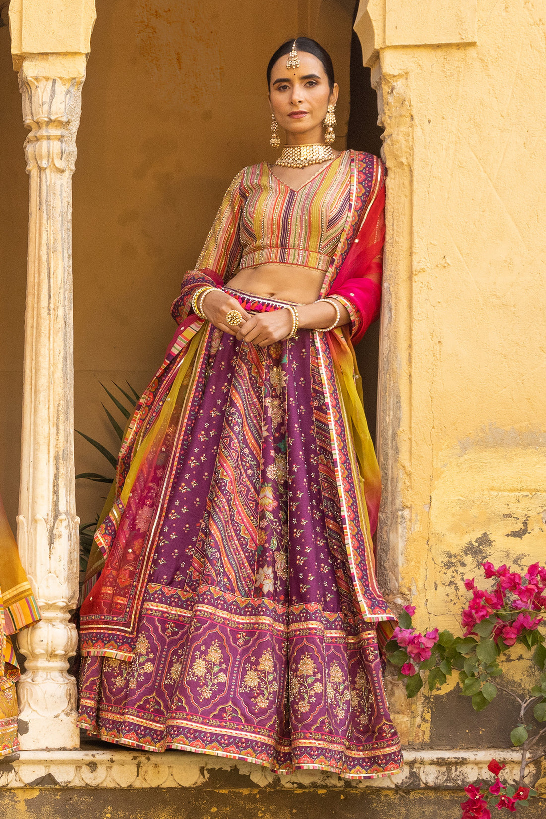 pure raw silk lehenga