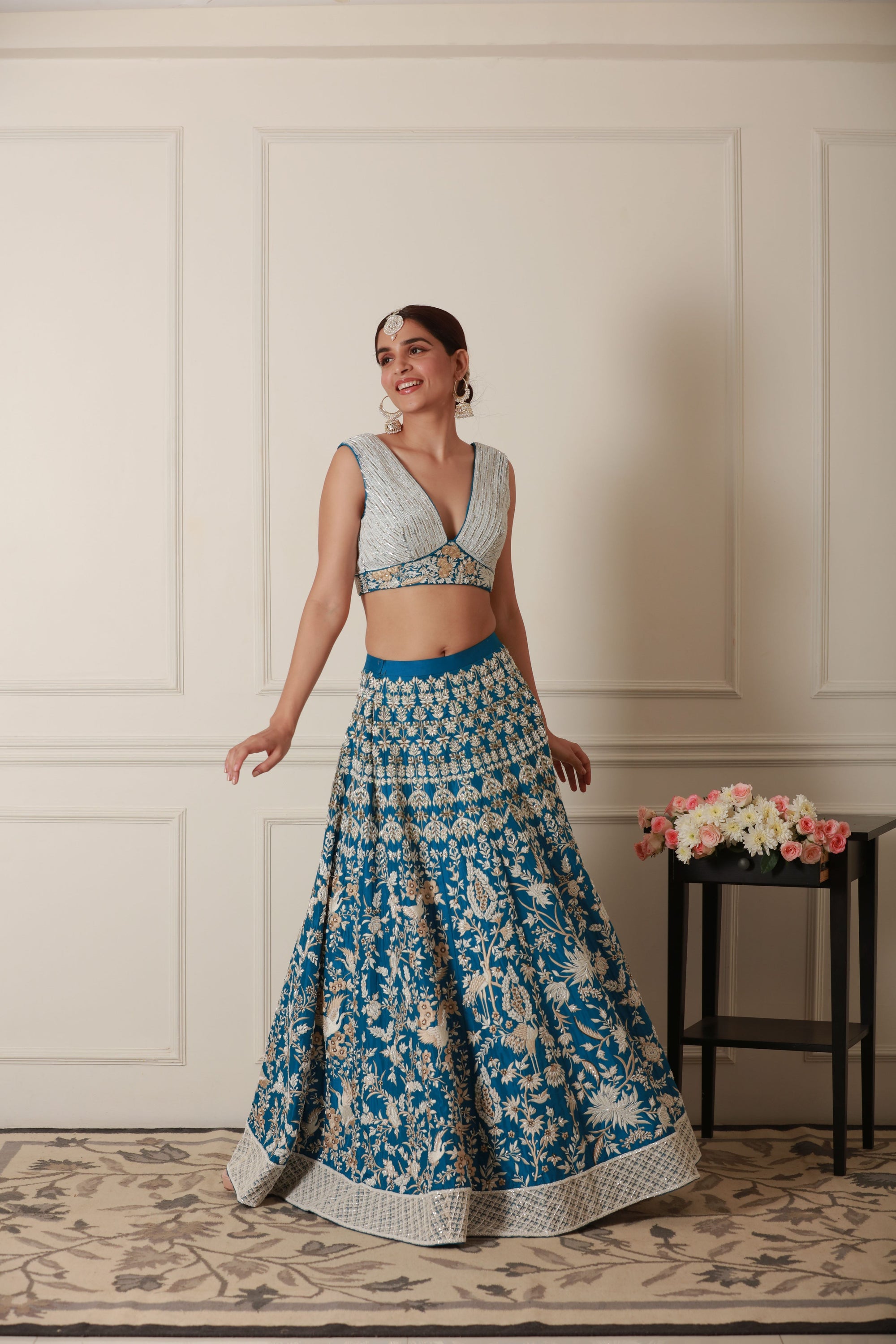 Pure raw silk lehenga 