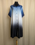 BLUE OMBRE SHIRT DRESS