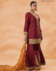 Maroon Mehira Kurta Set