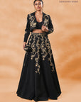 Black Seraph Lehenga Set