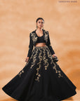 Black Seraph Lehenga Set