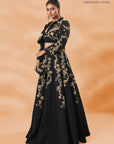 Black Seraph Lehenga Set