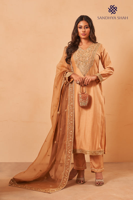 Beige Aafrin Kurta Set