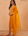 Mustard Sunheri Kurta Set