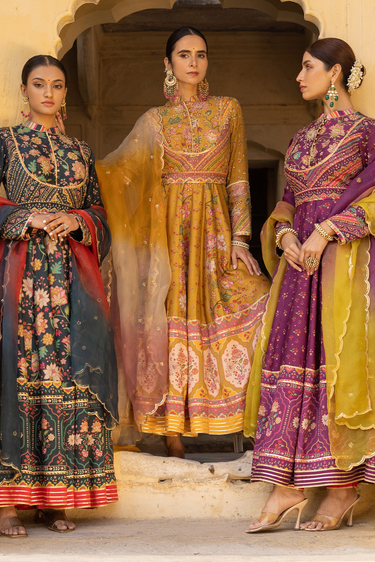 WINE REEMA ANARKALI SET