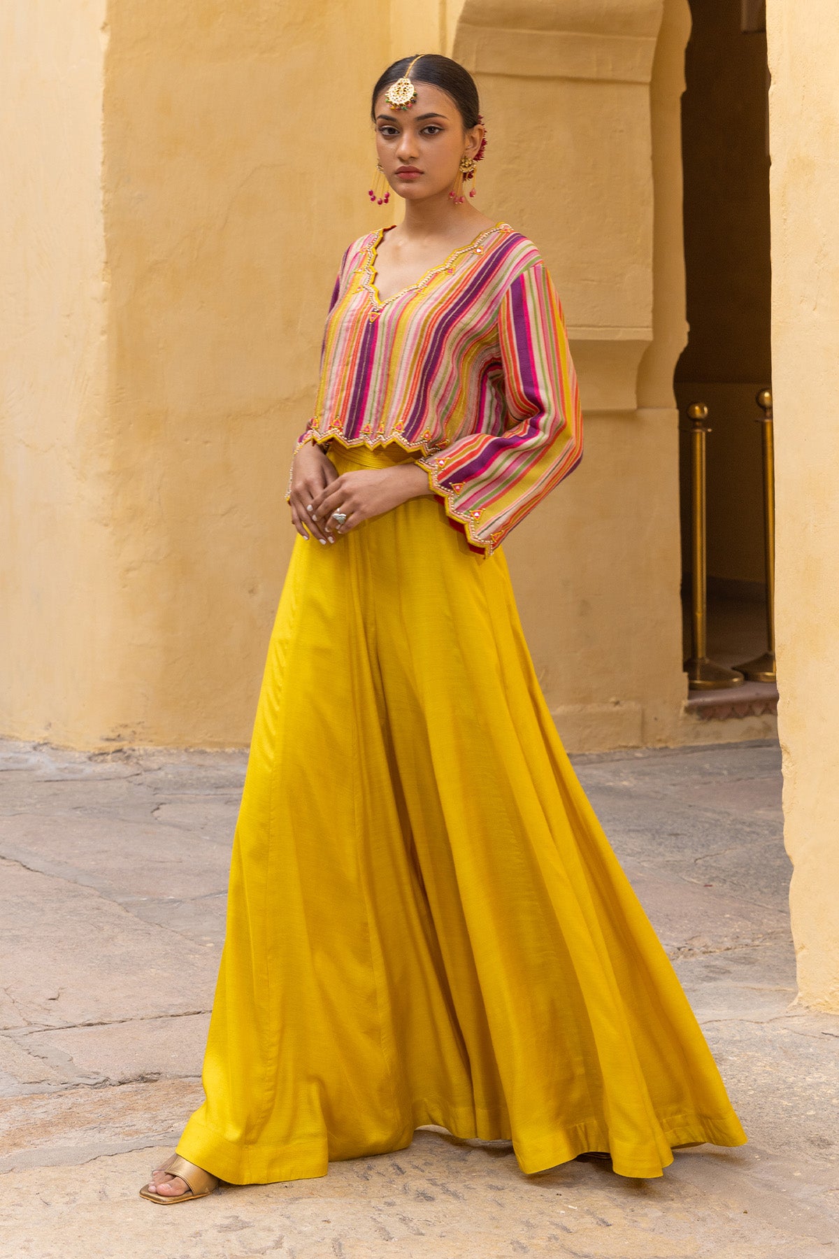 SUNNY YELLOW MOH SHARARA SET