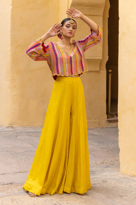 SUNNY YELLOW MOH SHARARA SET