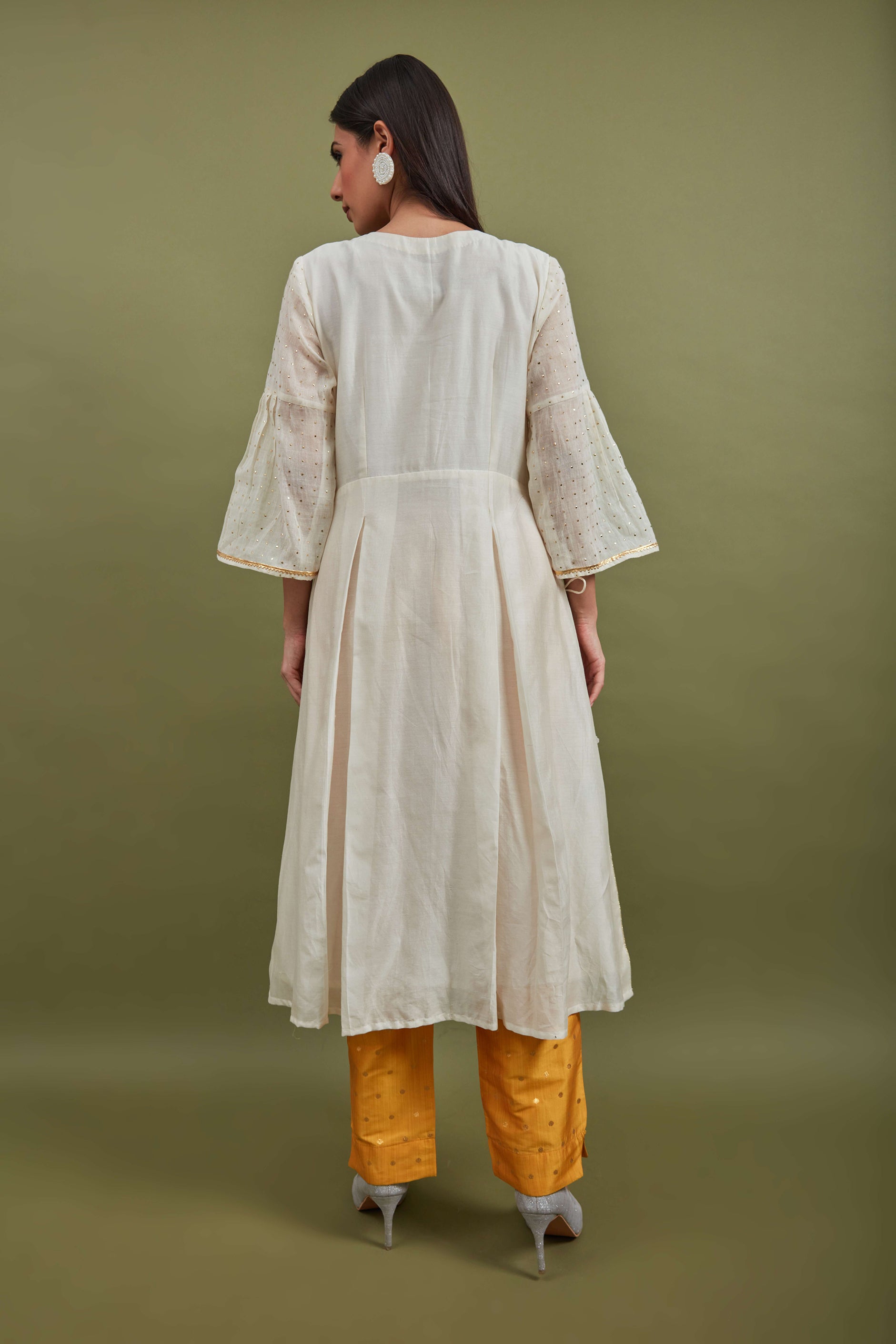 kurta set with net dupatta