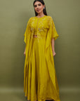 yellow co-ord set indo western outfit